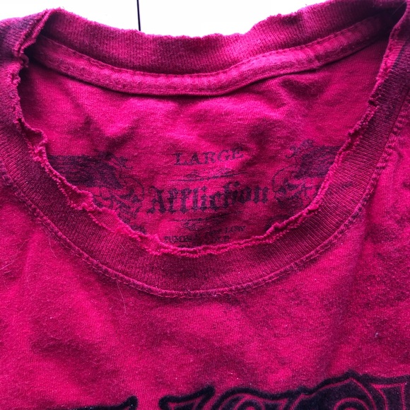 Affliction vintage t-shirt with black felt letters - Picture 4 of 4